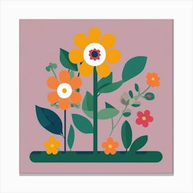 Flowers And Plants Canvas Print