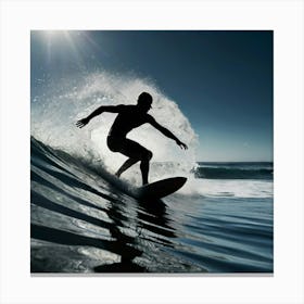 Surfer Riding A Wave 2 Canvas Print