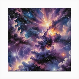 Lightning In The Sky Canvas Print