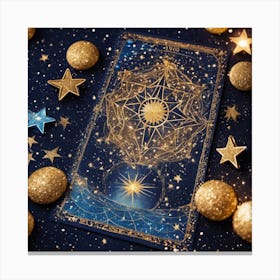 Tarot Card with Glitter Canvas Print