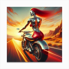 Cyborg Woman Canvas Print