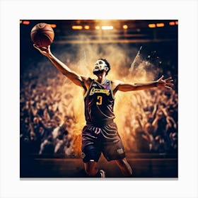 Court Arena Sport Basketball Professional Game Net Ball Point Action Background Man Prof (6) Canvas Print