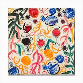 Wine Lunch Matisse Style 2 Canvas Print