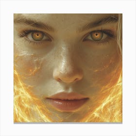 Girl With Fire In Her Face Canvas Print