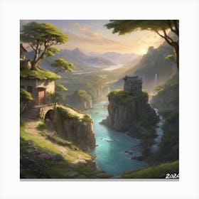 Fantasy Landscape Painting 1 Canvas Print