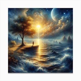 Meditative Landscape Painting Canvas Print