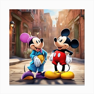 Mickey Mouse Canvas Wall Art, White Sold by at Home