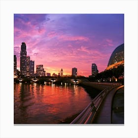 Sunset In Singapore Canvas Print