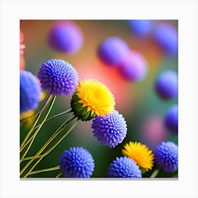 Close Up Of Flowers Canvas Print