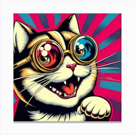 Cat With Goggles Canvas Print