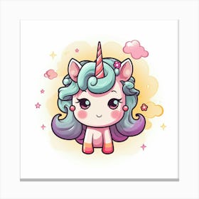 Cute Unicorn 100 Canvas Print