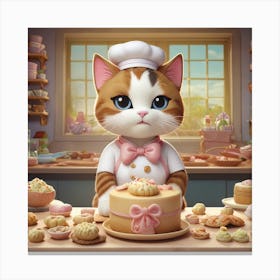 Meg's Cat Kitchen Canvas Print