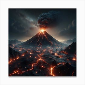 Volcano - Volcano Stock Videos & Royalty-Free Footage Canvas Print