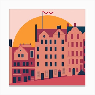 Houses Of Edinburgh Canvas Print