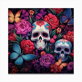 Day Of The Dead Skulls 7 Canvas Print