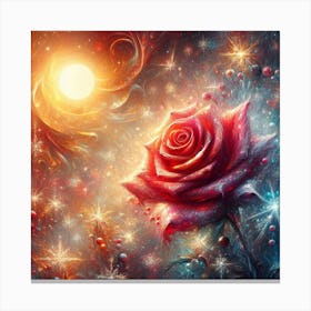 Surrealism, Rose and Winter Canvas Print