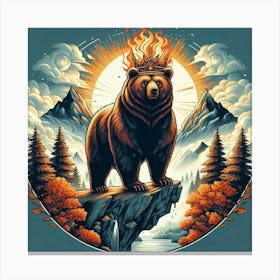 Bear King Canvas Print