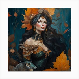 Autumn Mermaid Canvas Print