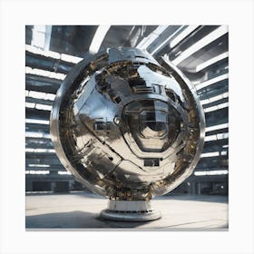 Futuristic Metal Sphere Canvas Print