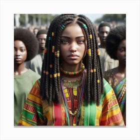 African Woman With Dreadlocks Canvas Print