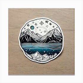 Mountains And Stars Canvas Print