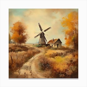 Vintage Oil Painting, Farmhouse Wall Decorations, Vintage Landscape, Printable Wall Art, Vintage Landscape Oil Painting.
18Windmills. Canvas Print