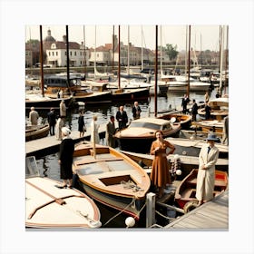 The Old Marina~Reimagined by Hall-O-Gram Creations, hallogram, hallogramcreations 21 Canvas Print