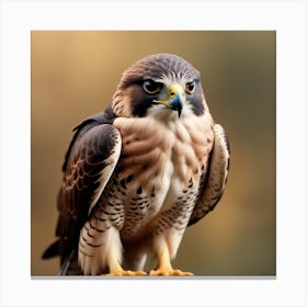 Photo Stunning Bird Portrait In Wild Nature Majestic Falcon Staring With Sharp Talons In Focus 2 Canvas Print