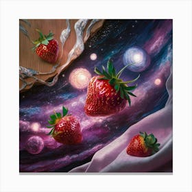 Strawberries In Space Canvas Print