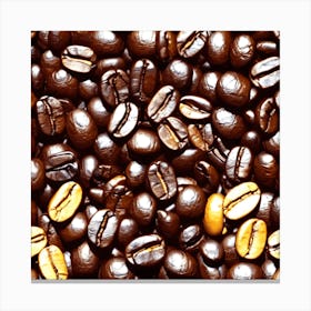 Coffee Beans seamless pattern Canvas Print