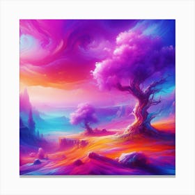 Psychedelic Landscape 9 Canvas Print