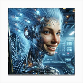 Robot Girl 3 Canvas Print