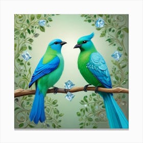 1000013962 two bird and diamonds Canvas Print