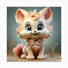 Cute Fox 61 Canvas Print