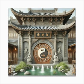 Sovereign Flame Taoist Han Exterior Canvas Print