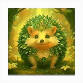 Emerald Hedgehog Canvas Print