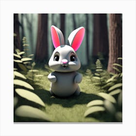 Bunny In The Woods Canvas Print