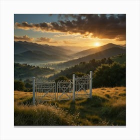 Sunrise Over The Mountains 6 Canvas Print