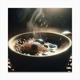 Coffee Cup With Steam Canvas Print