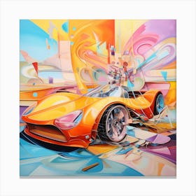 Orange Car Canvas Print