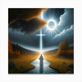 Cross Across Three Canvas Print