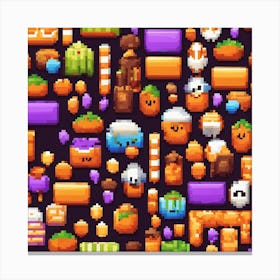 Pixel Art 6 Canvas Print