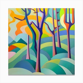 Trees In The Sky Abstract Canvas Print