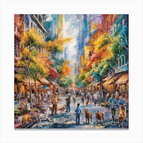 New York City Street Scene Canvas Print