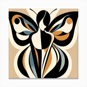 Elegant Modern Abstract Butterfly Woman Canvas Print