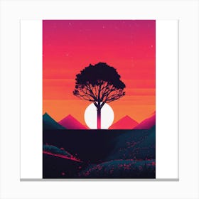 Sunset Tree 1 Canvas Print