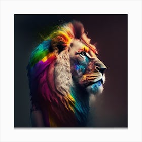 Rainbow Lion Canvas Print