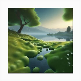Mossy Green Grass Canvas Print