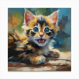 Kitten playfulness 3 Canvas Print