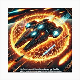 Inferno Class Dreadnought Fire Shields Attacks Canvas Print